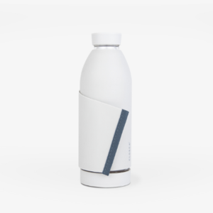Botella reutilizable Blanco y franja gris - Closca