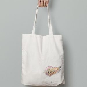 Tote bag caracol rainbow, diseño Salix