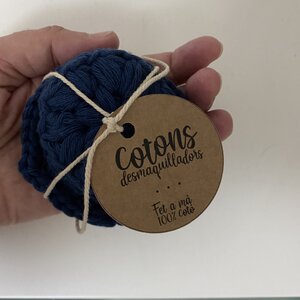 disco desmaquillante crochet azul